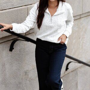 NEW Long-Sleeve Mock-Neck Sweater with Half-Zip